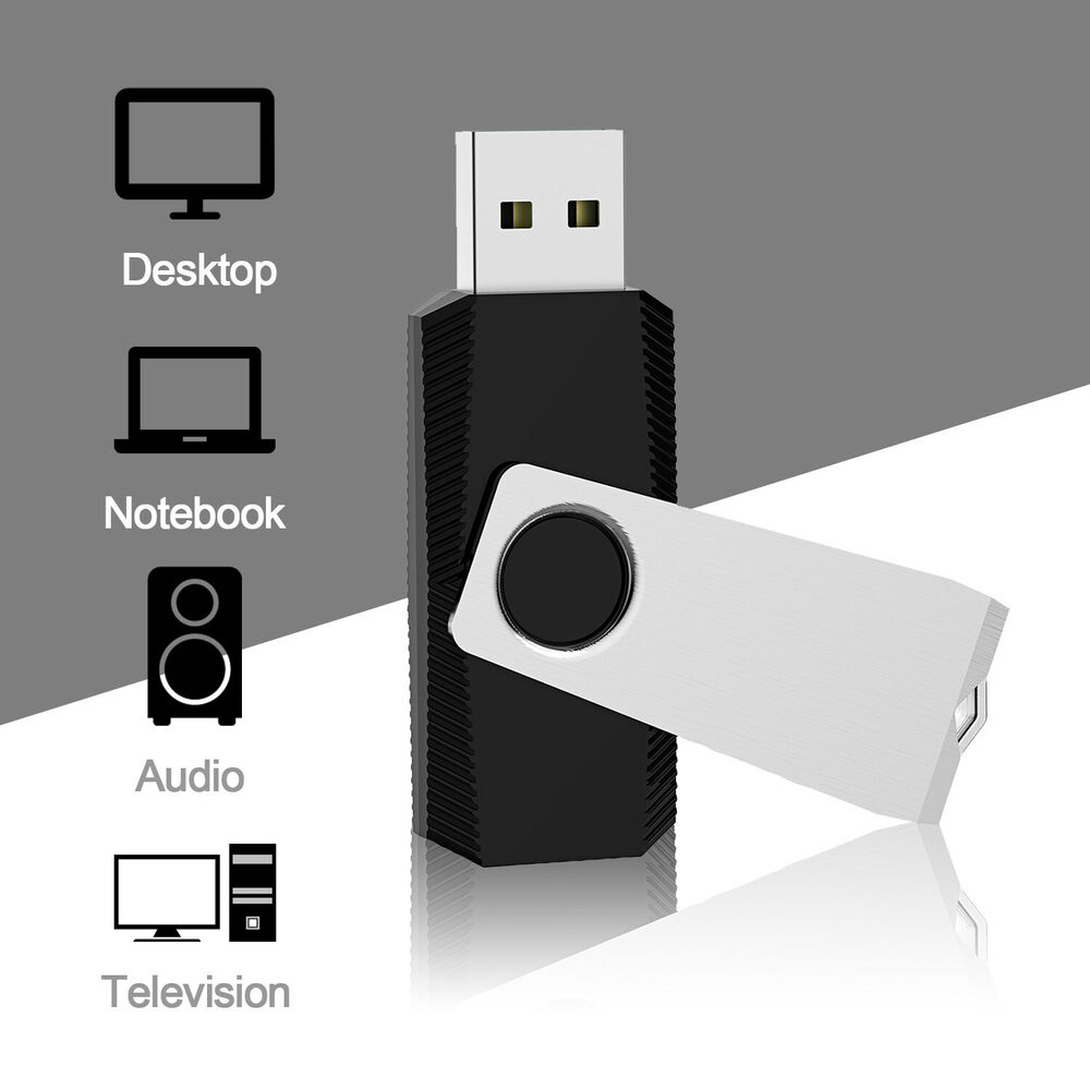 32GB/64GB USB 2.0 Flash Drive Memory Stick Rotating Thumb Pen Drive Data Storage