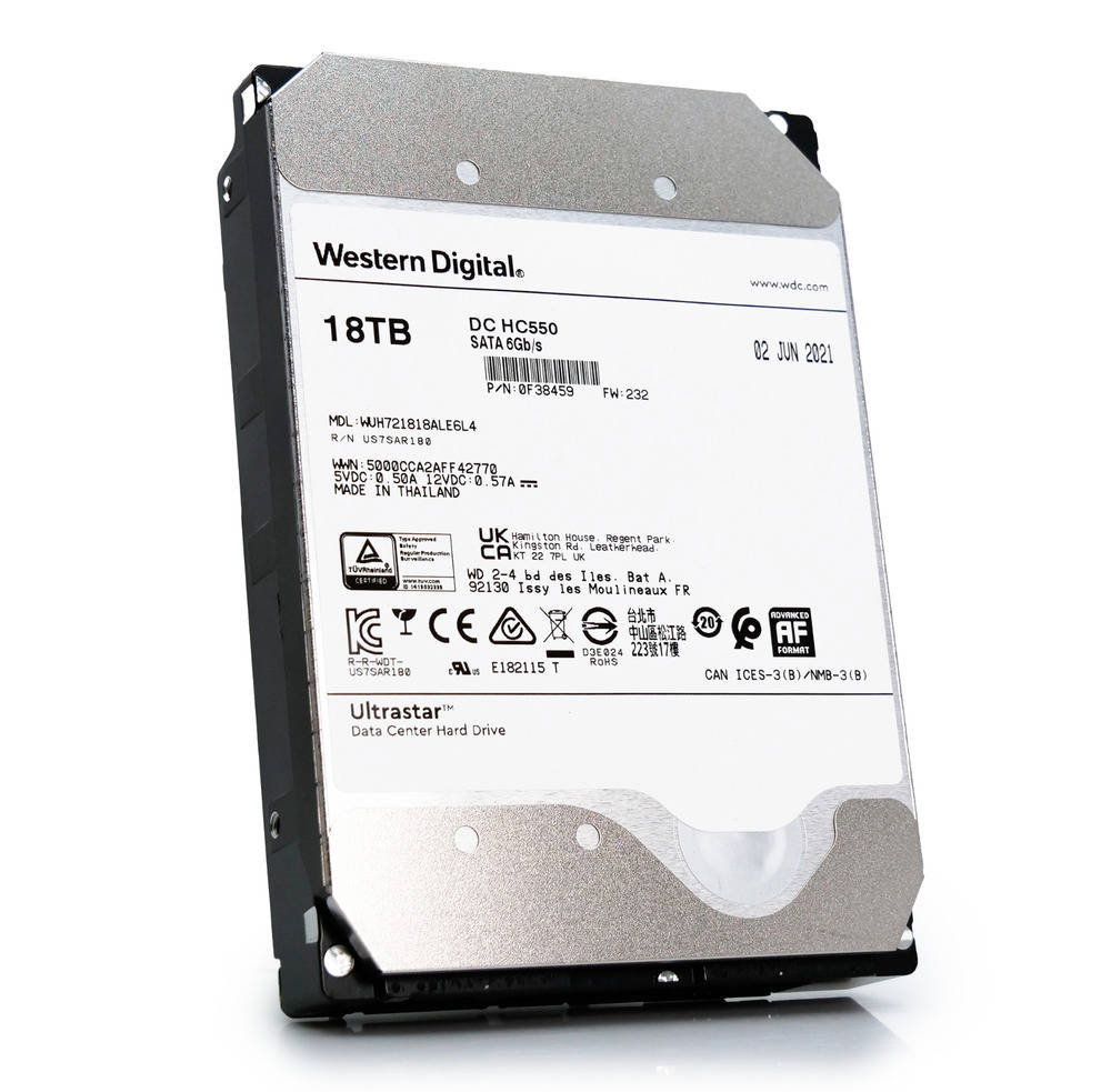 WD Ultrastar DC HC550 18TB 7.2K SATA 6Gb/s 3.5 Inch HDD