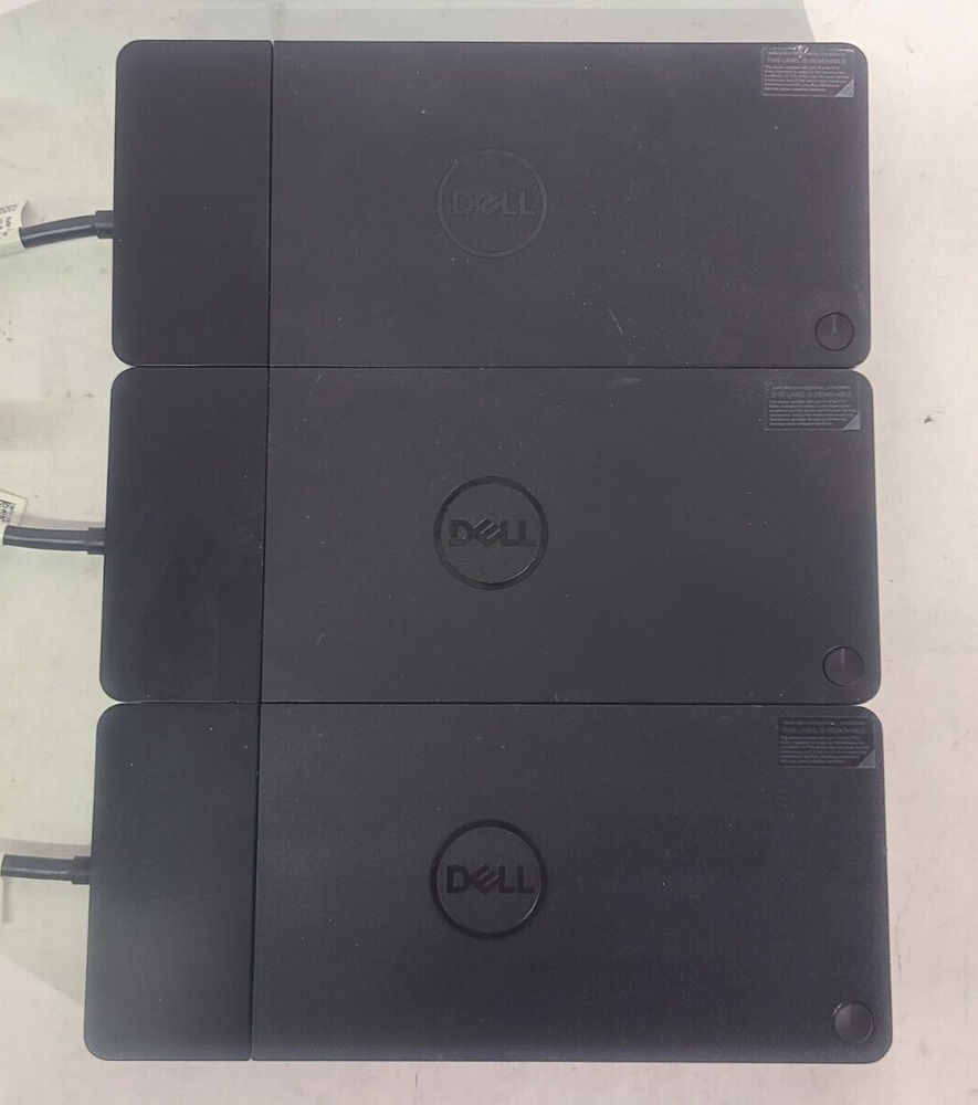 Lot of 3 Dell WD19S K20A USB-C 130W Docking Stations (No AC Adapters)