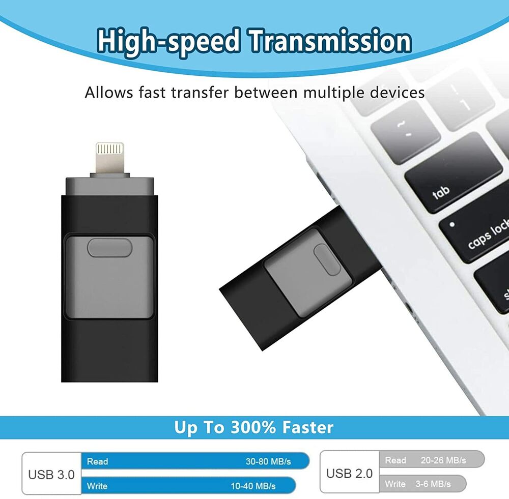 64G-2TB USB 3.0 Flash Drive Memory Stick Thumb External Storage for iPhone iPad