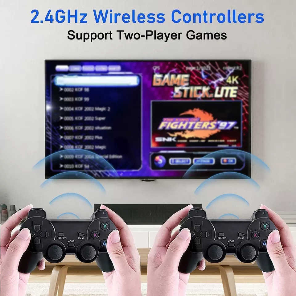 4K HDMI TV Game Stick with 64GB Storage and 20000+ Games