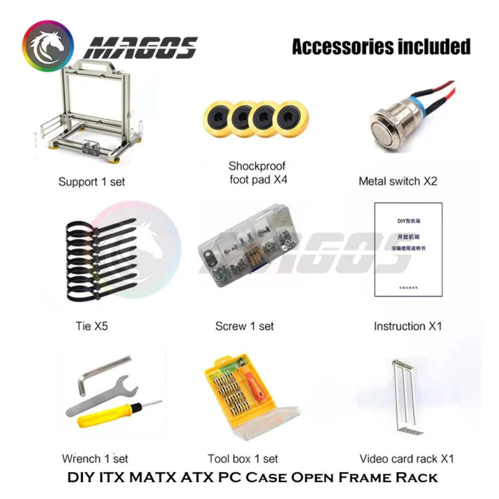 DIY Gamer Cabinet ITX MATX ATX Chassis - Open Case Study for MOD Water Cooling