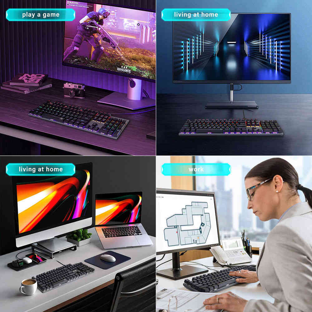 LED RGB Backlit Mechanical Gaming Keyboard