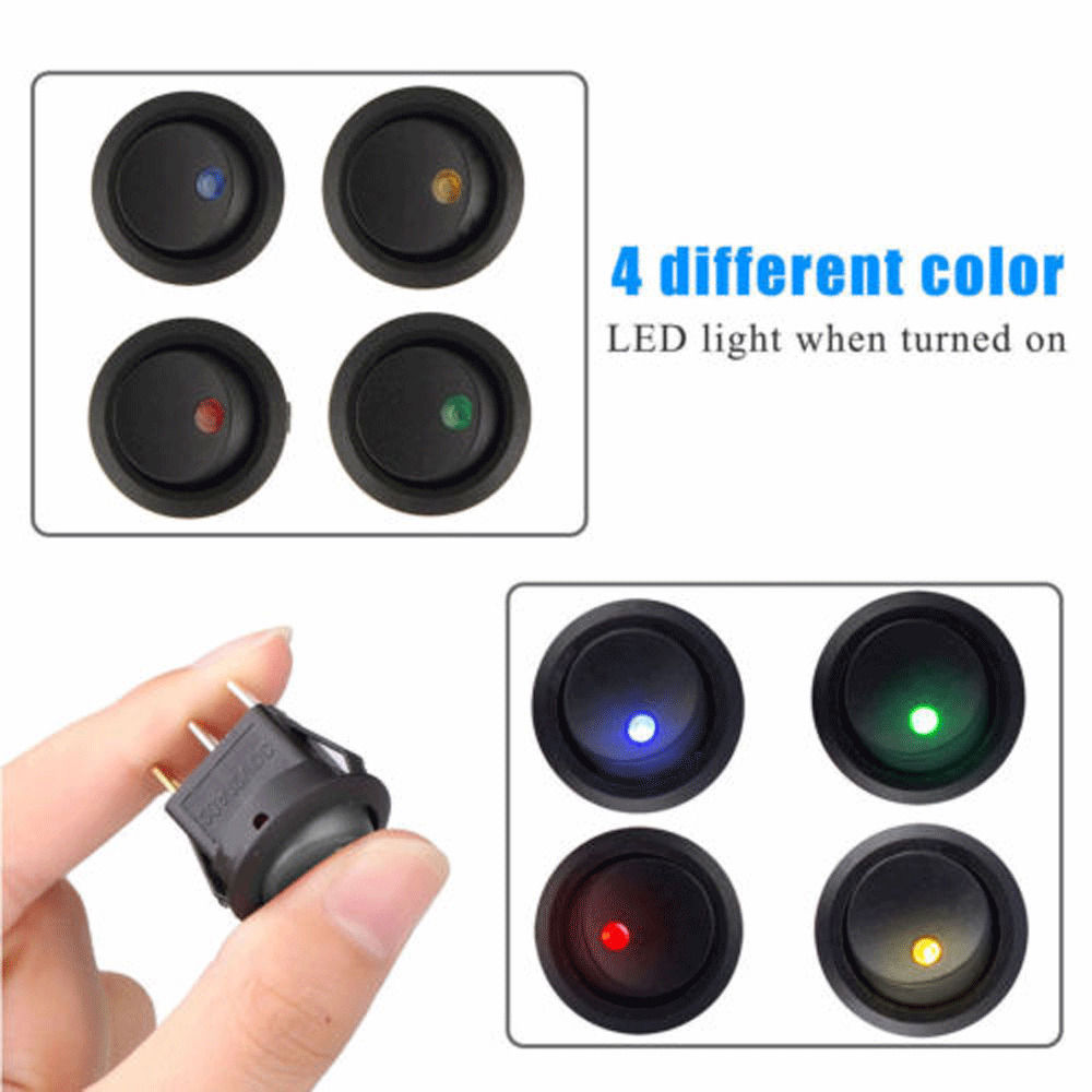 20PCS 12V LED Light Car Auto Boat Rocker Switch