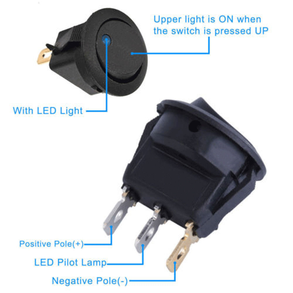 20PCS 12V LED Light Car Auto Boat Rocker Switch