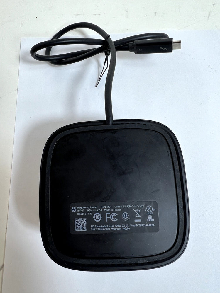 HP G2 Thunderbolt Dock 120W HSN-IX01 2UK37AA#ABA USB-C Docking Station with Charger