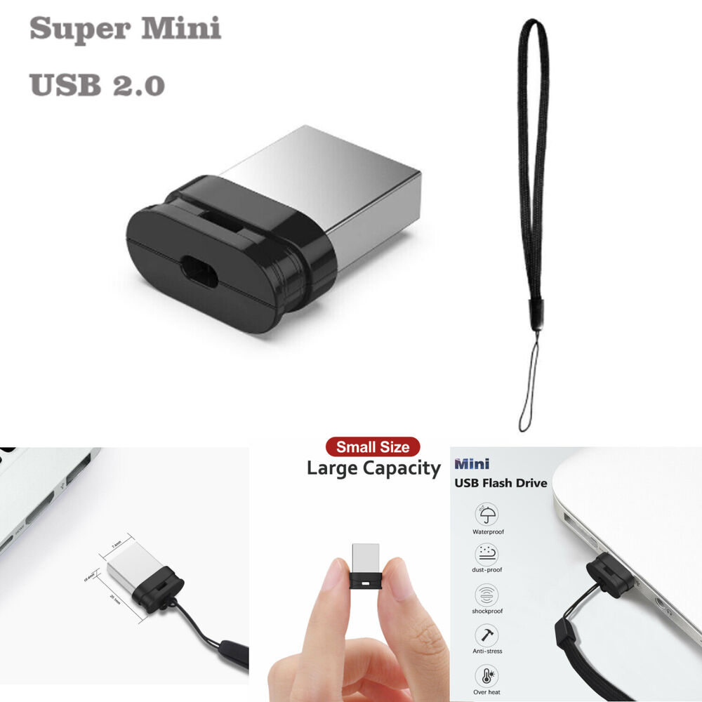 2Pack Small Mini USB 2.0 32GB 64GB Flash Drive Pen Drive Memory Disk