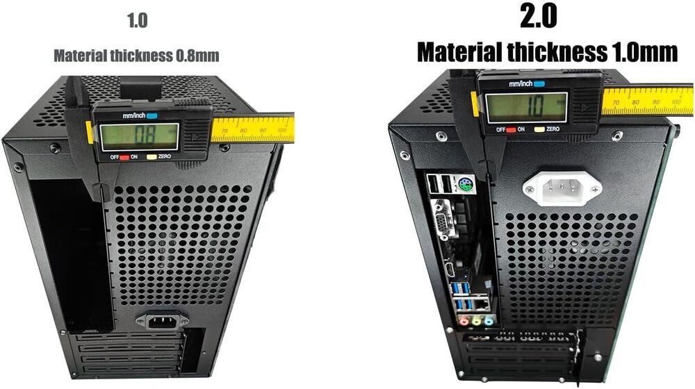Portable Tempered Glass Mini-Tower Case with USB 3.0