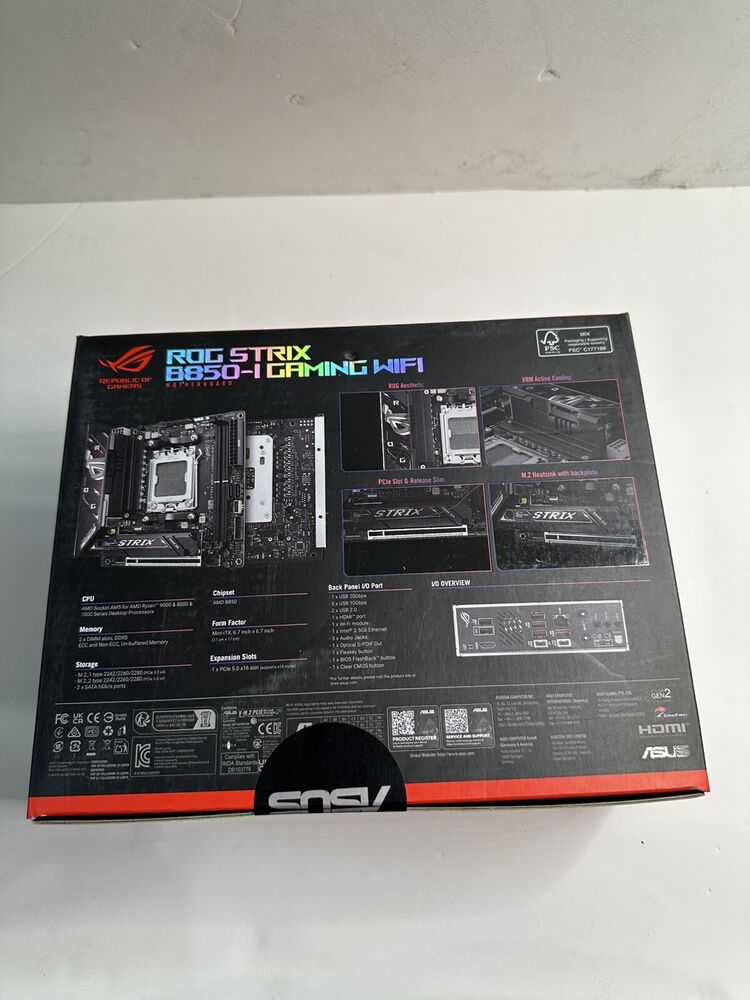Rog Strix B850-I Gaming WiFi Mini-iTX Socket AM5 (NEW)