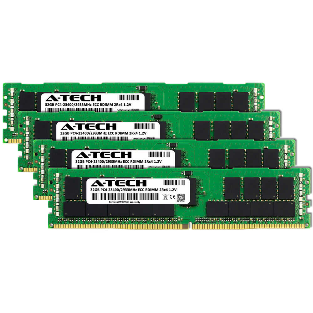 128GB 4x 32GB PC4-2933 RDIMM Dell PowerEdge FC640 R540 R740 R940 T640 Memory RAM