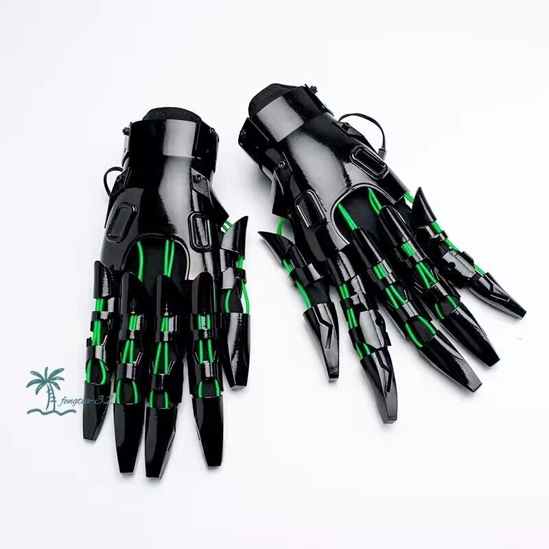 Cyberpunk Mechanical Luminous Knight Armor Unisex Gloves - Game Peripherals