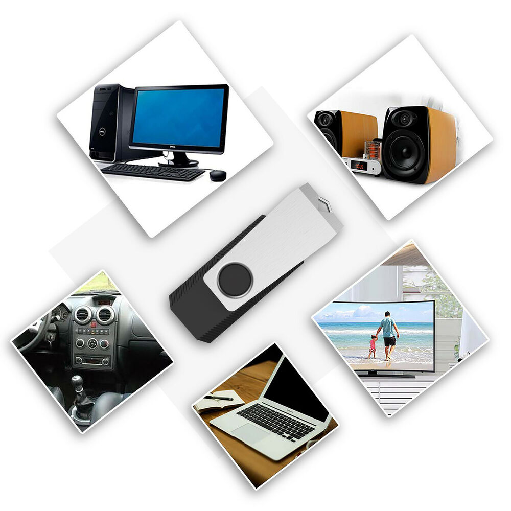 32GB/64GB USB 2.0 Flash Drive Memory Stick Rotating Thumb Pen Drive Data Storage