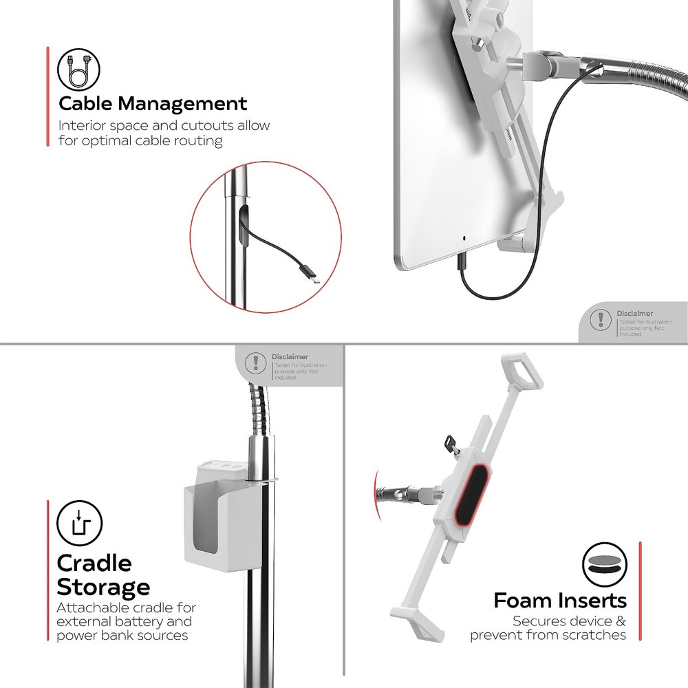 CTA Digital Heavy-Duty Medical Mobile Floor Stand