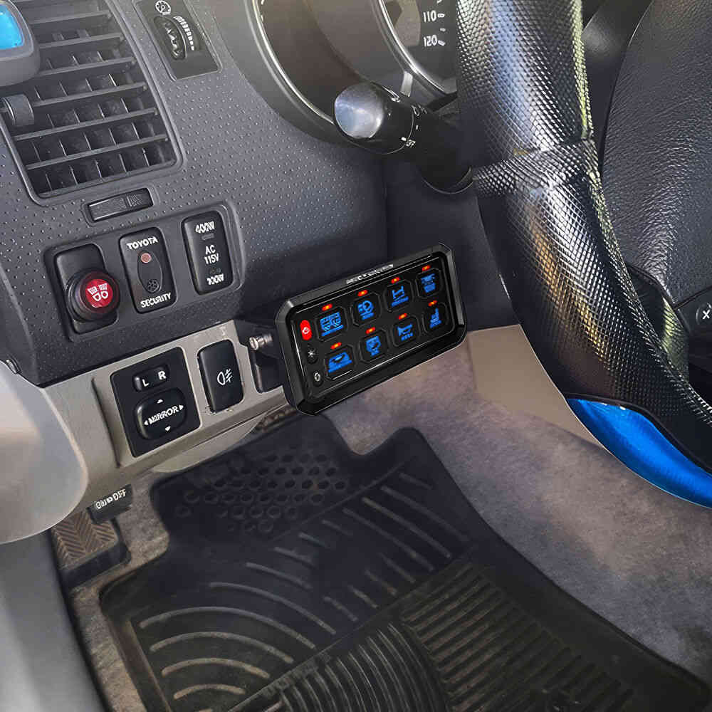 Universal 8 Gang Switch Panel with LED Indicators for Car Circuit Control