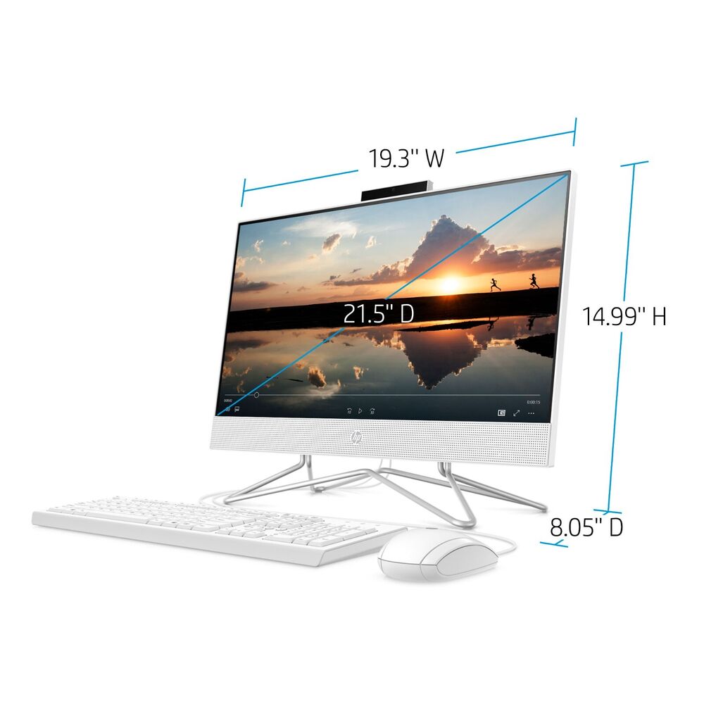2024 HP All-In-One Desktop Computer, 21.5 Inch, Intel Celeron, 16GB RAM, 1TB SSD, Windows 11 Pro