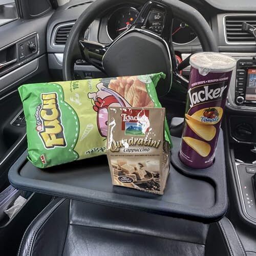 JUSTTOP Car Steering Wheel Desk for Laptop - Multipurpose Travel Car Accessory