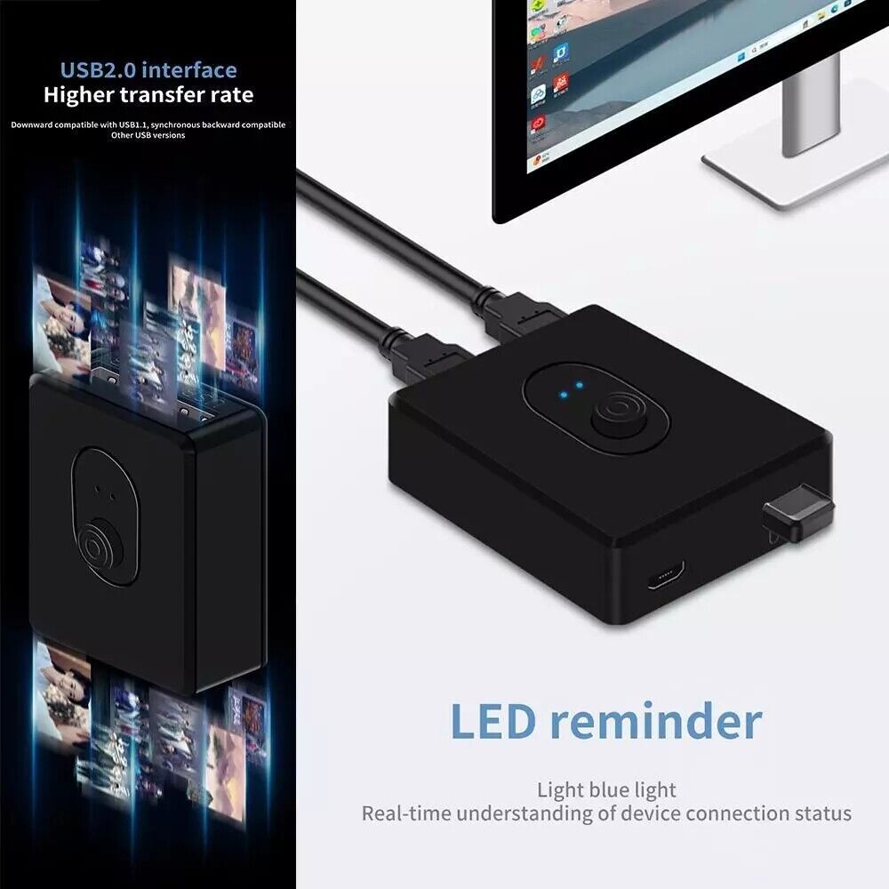 USB 3.0/2.0 Bi-Directional Switcher for Dual USB Connectivity