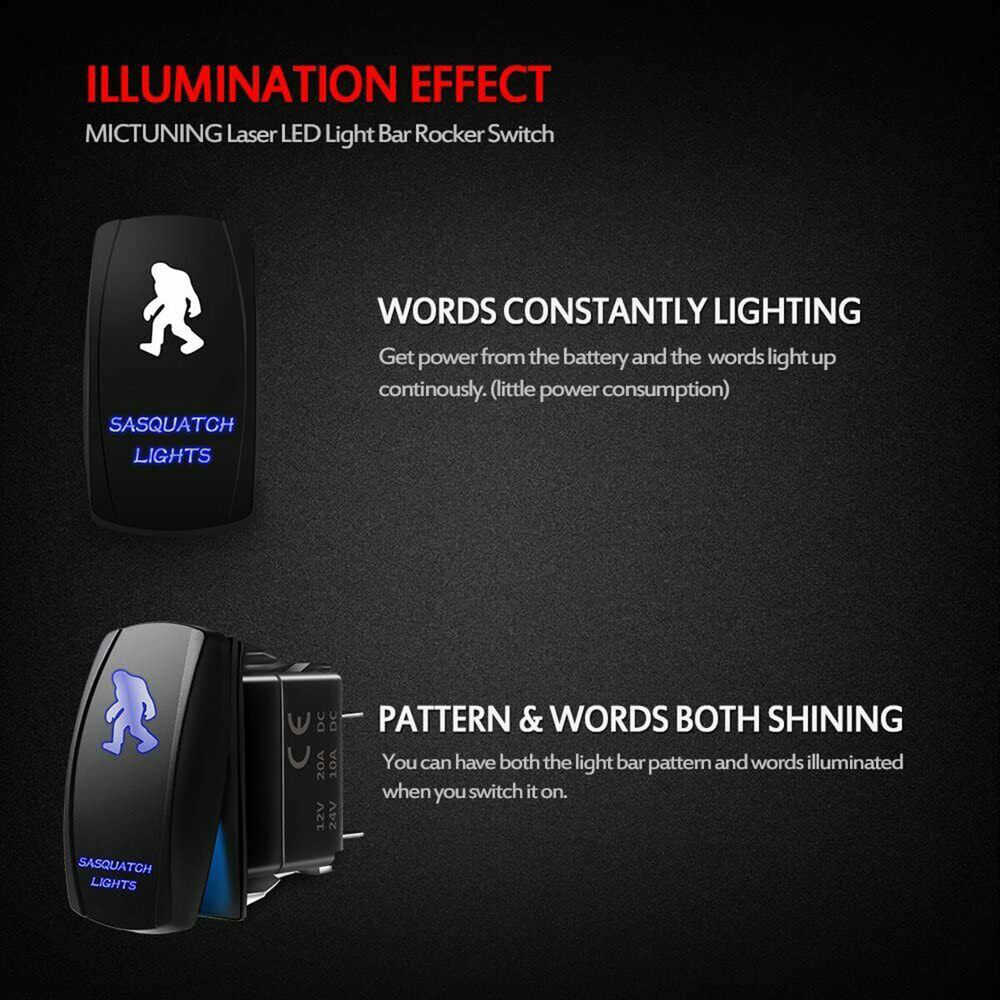Multi-Color Light Control Rocker Toggle Switch for Vehicles