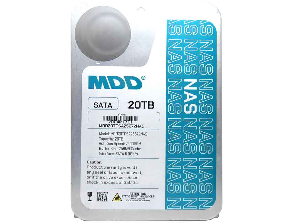 MDD 20TB 7200RPM 256MB Cache SATA 6Gbps 3.5" Internal NAS Hard Drive
