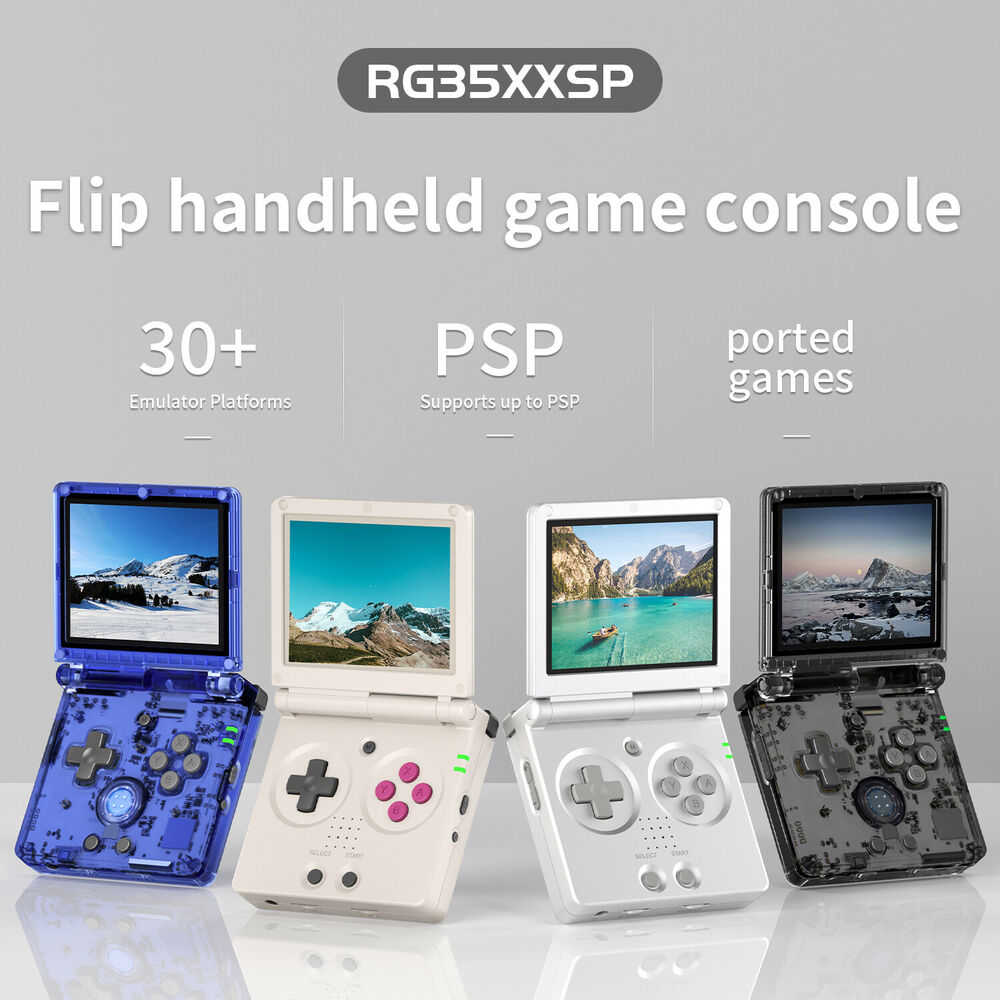ANBERNIC RG35XXSP Handheld Retro Game Console with 3.5 IPS Screen and 64GB Storage