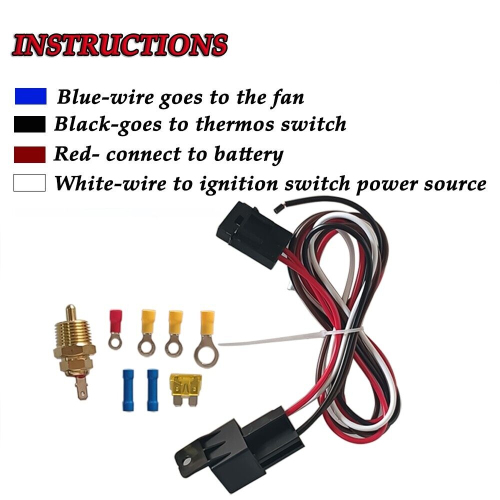 Chevy GMC C/K 1500 2500 3500 Radiator Fan Shroud and Relay Kit