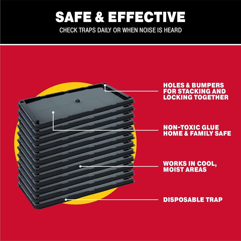12 Pack Mouse & Insect Traps with Non-Toxic Glue