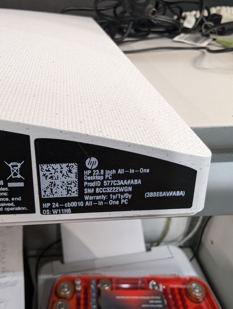 HP All-In-One Desktop Computer with Cracked Screen (Model# hp24-cb0010) - Parts Only