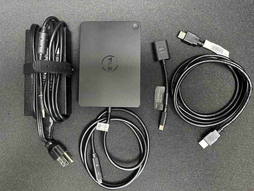 Dell WD15 k17a Docking Station with 130W AC Adapter and HDMI Cable + Mini DP to HD