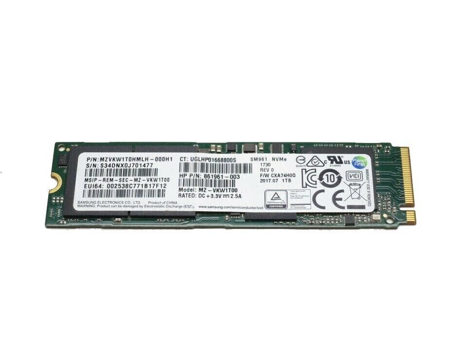 M.2 NVMe SSD 256GB Single Notch with Pre-installed Windows