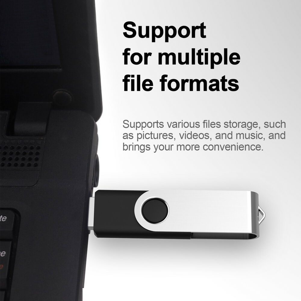 4GB USB 2.0 Metal Swivel Flash Drive for PC and Laptop