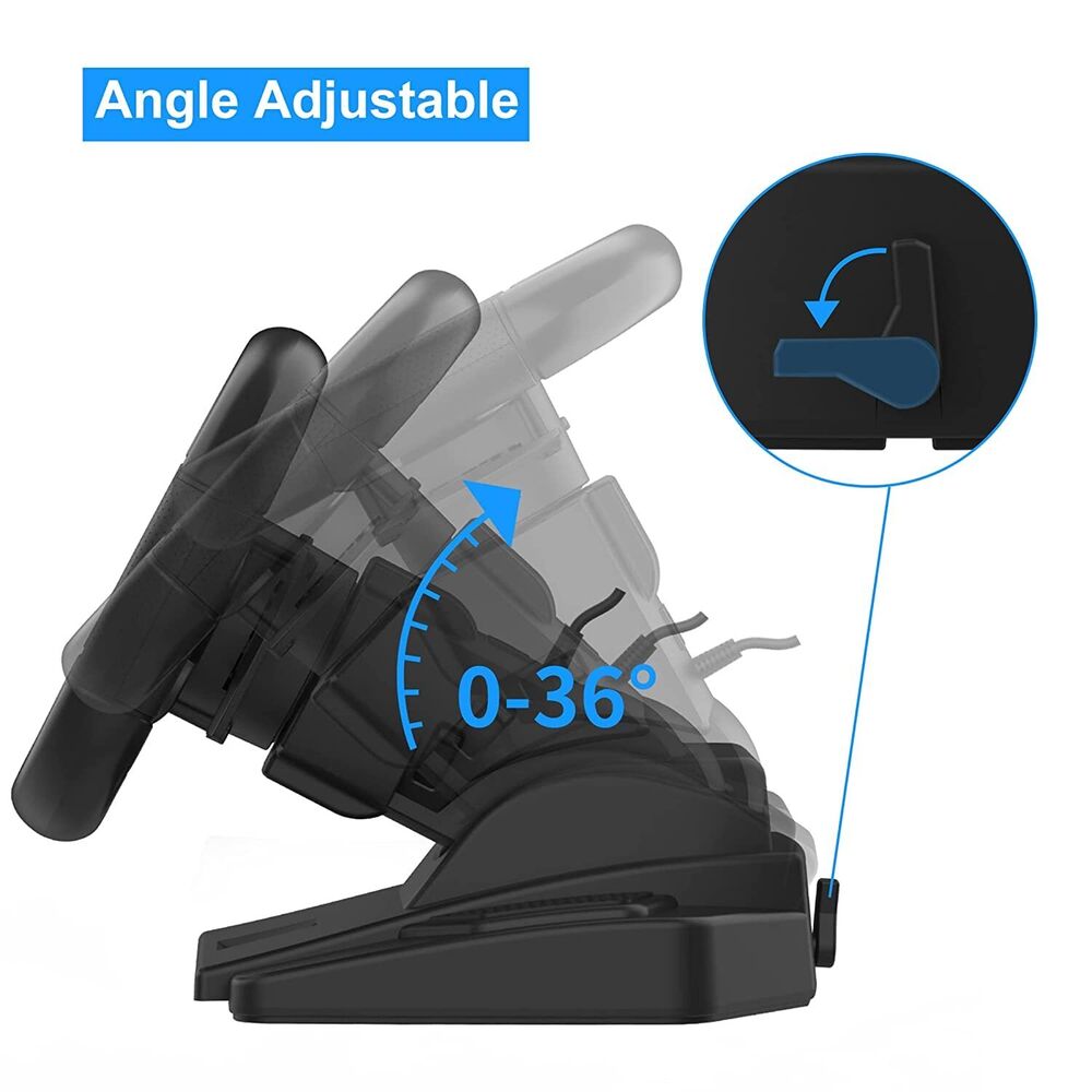 Universal Game Controller with 180° Turn Steering Wheel and Pedals for PC, PS3, PS4, Switch, and Android