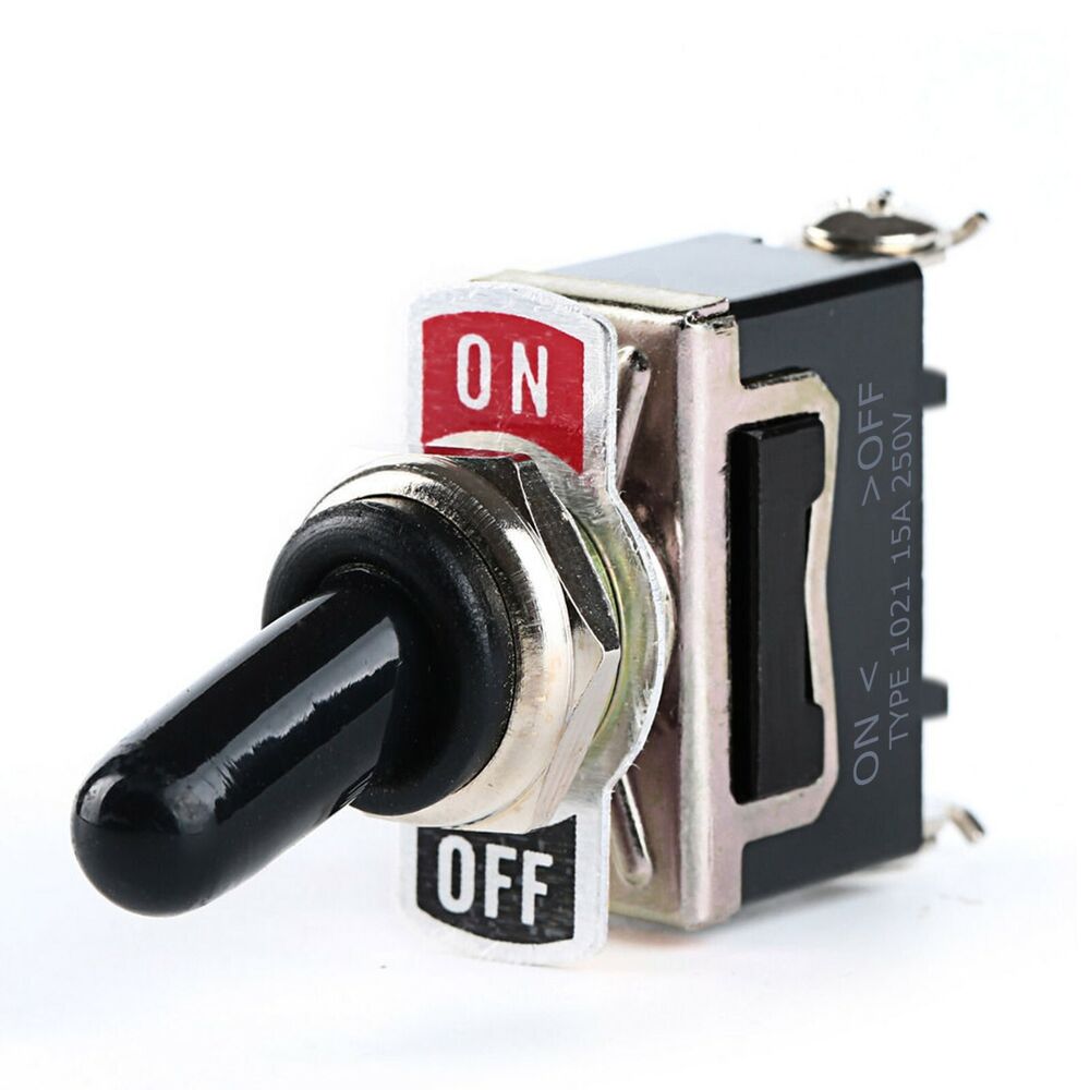 5X 12V SPST Solid Metal Toggle Switch for Marine/Automotive Applications