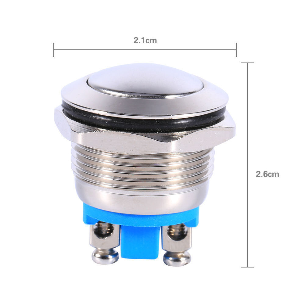 12V DC Waterproof Metal Circle Push Button Horn Switch for Car/Boat