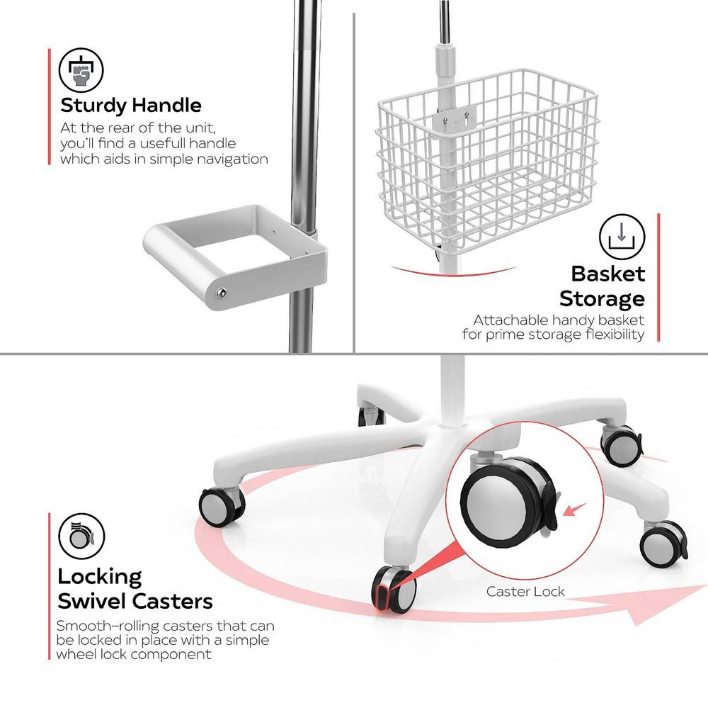 CTA Digital Heavy-Duty Medical Mobile Floor Stand
