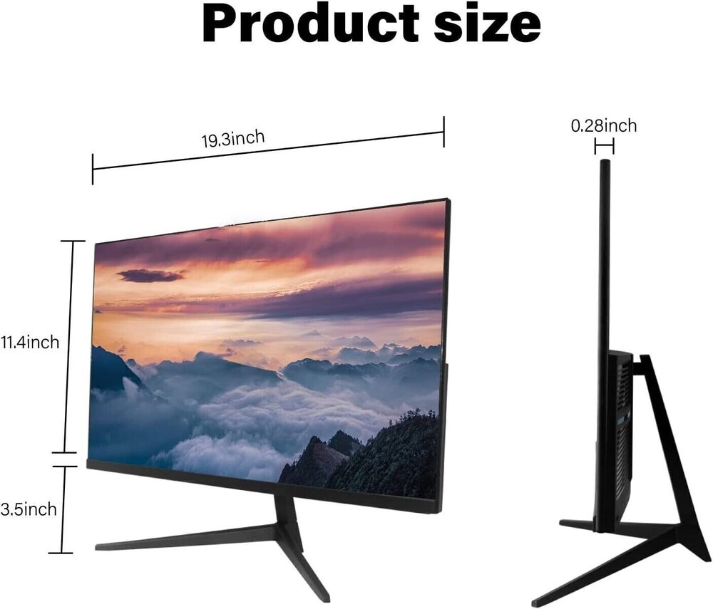 22 Inch 1080P HDMI VGA LED Monitor with Built-in Speaker and Eye Care Technology