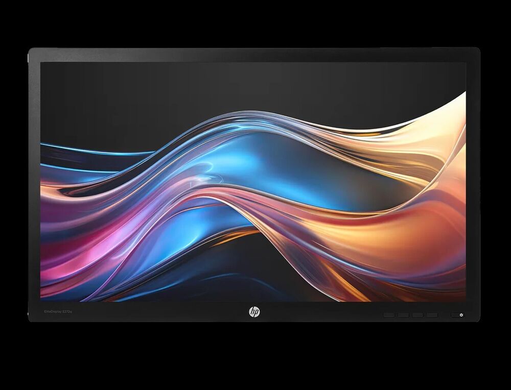 HP EliteDisplay E272Q 27-inch QHD LCD Monitor, Black/Silver