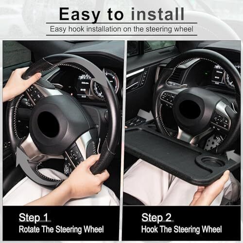 JUSTTOP Car Steering Wheel Desk for Laptop - Multipurpose Travel Car Accessory