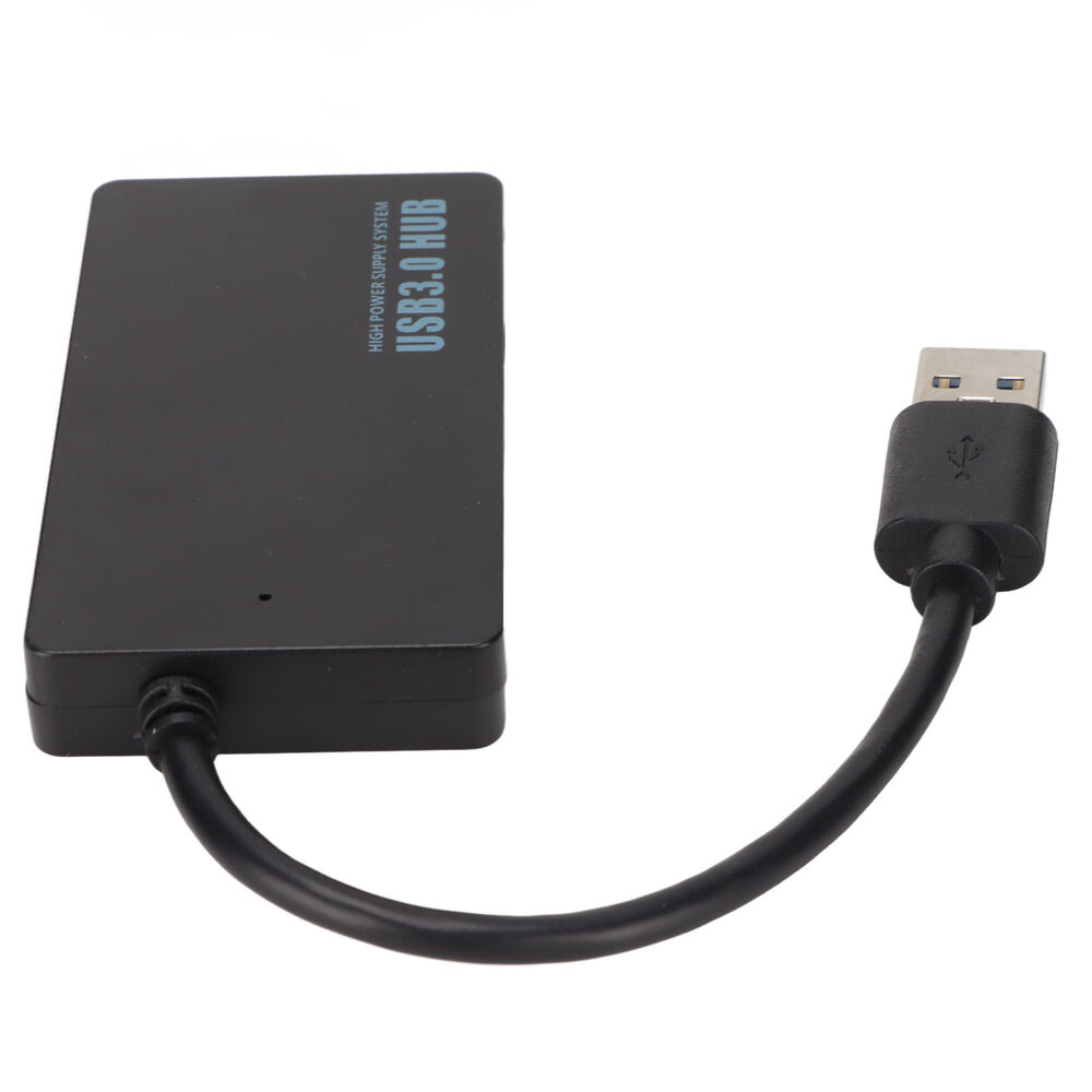 Portable 4-Port USB 3.0 Hub for High-Speed Data Transfer