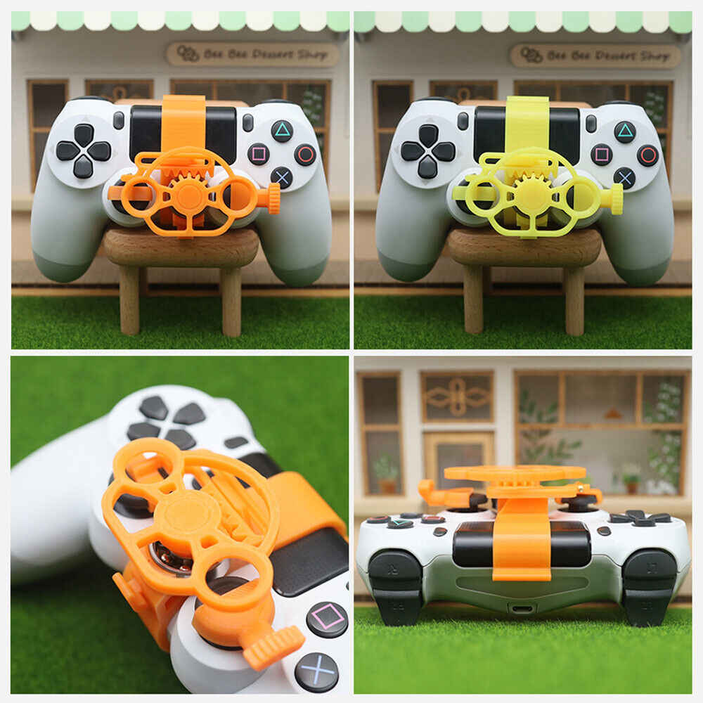Mini 3D Printed Steering Wheel for PS4 Game Controller - Auxiliary Replacement