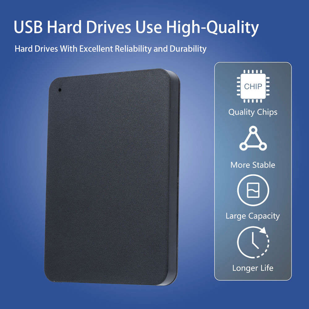 Ultra Slim USB 3.0 External Hard Drive HDD - Large-Capacity Storage Solution