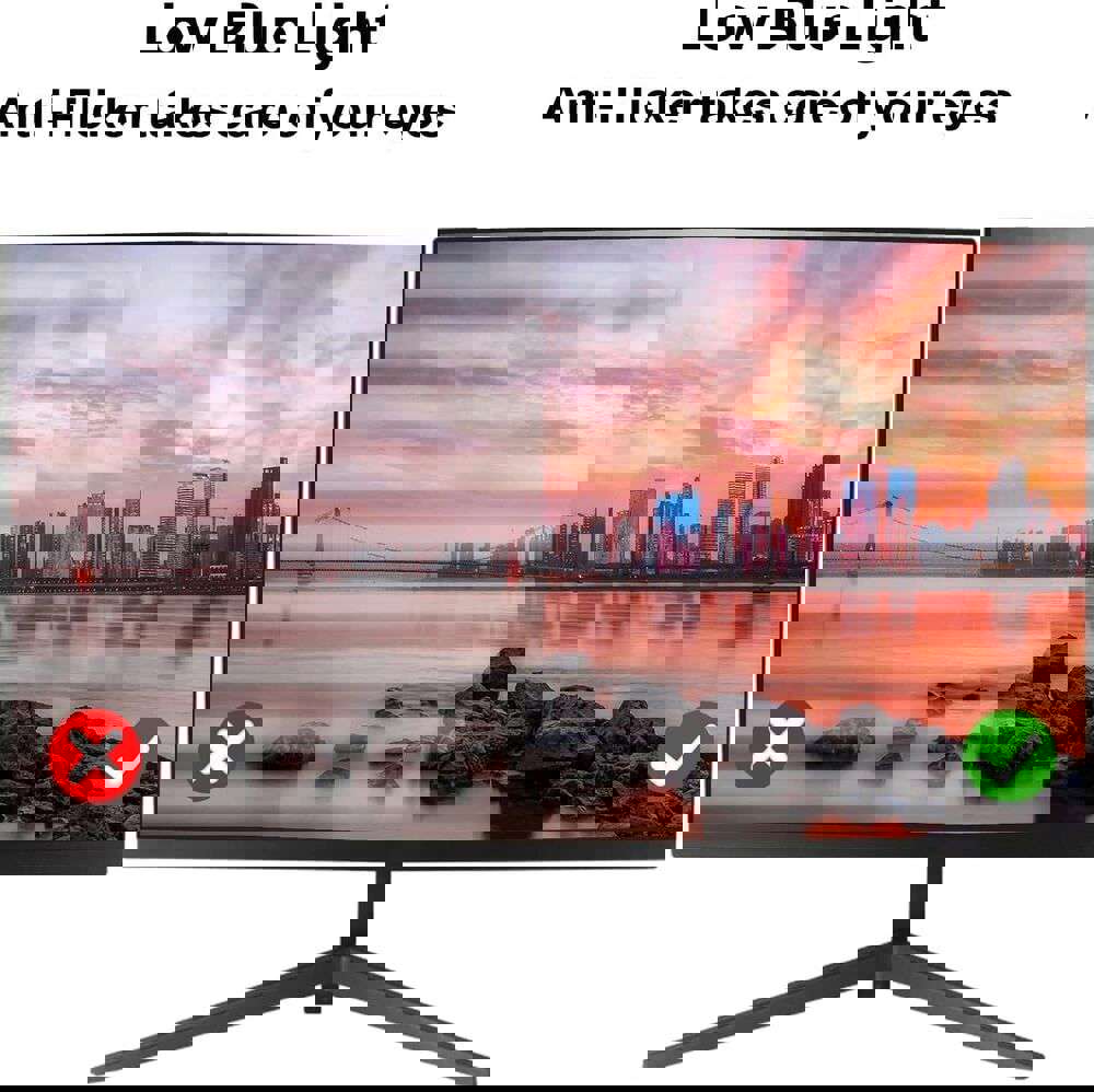 22 Inch 1080P HDMI VGA LED Monitor with Built-in Speaker and Eye Care Technology