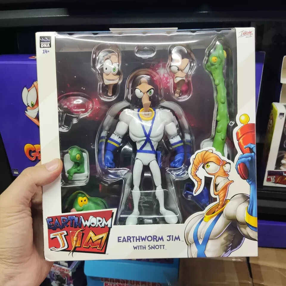 Earthworm Jim Action Figure Collection with Game Peripherals