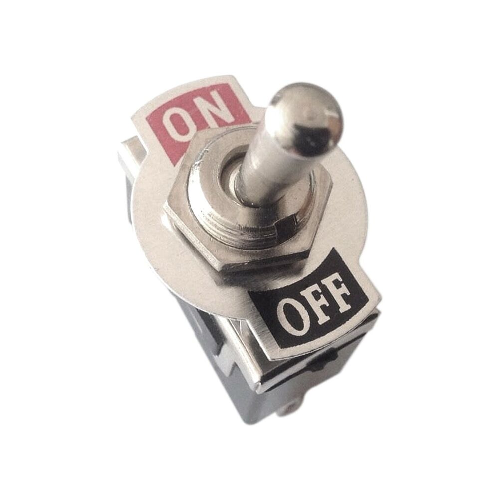 5X 12V SPST Solid Metal Toggle Switch for Marine/Automotive Applications