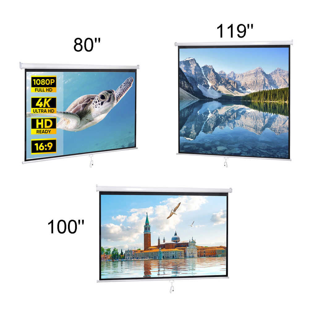 72/80/100/119 Inch Projector Screen for Home Theater