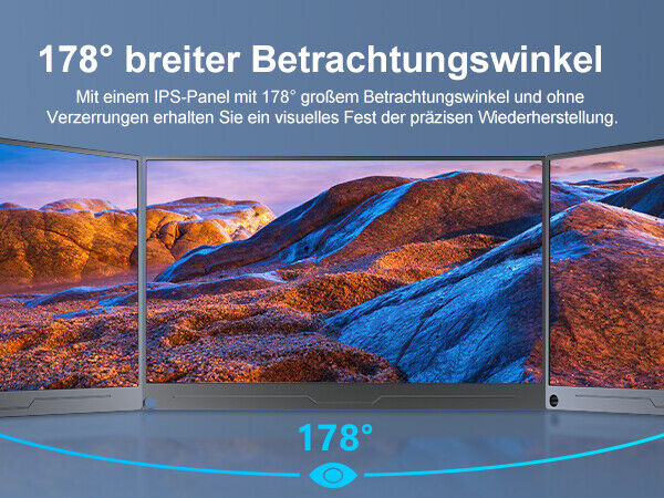 UPERFECT 15.6 FHD Ultra Slim HDR Portable Monitor IPS 1920*1080 Mini HDMI USB C