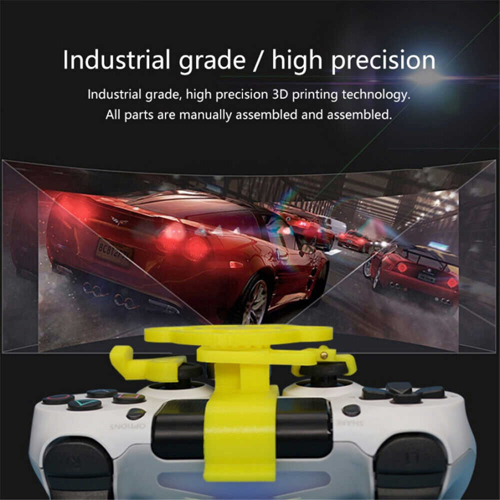 3D Printed Mini Steering Wheel Auxiliary Controller for PS4 Joystick Simulator