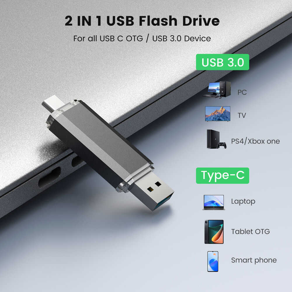 USB 3.0 Type C Flash Drive OTG High-Speed Data Memory Storage for Phone