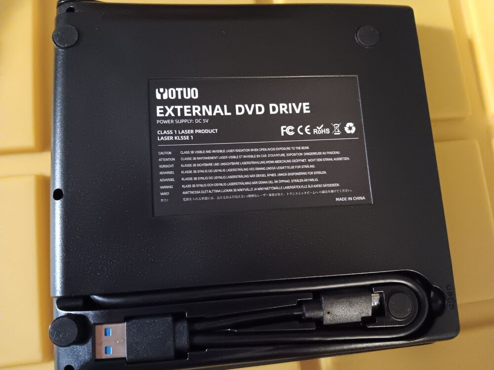 Portable CD DVD RW Burner with USB 3.0 Type-C