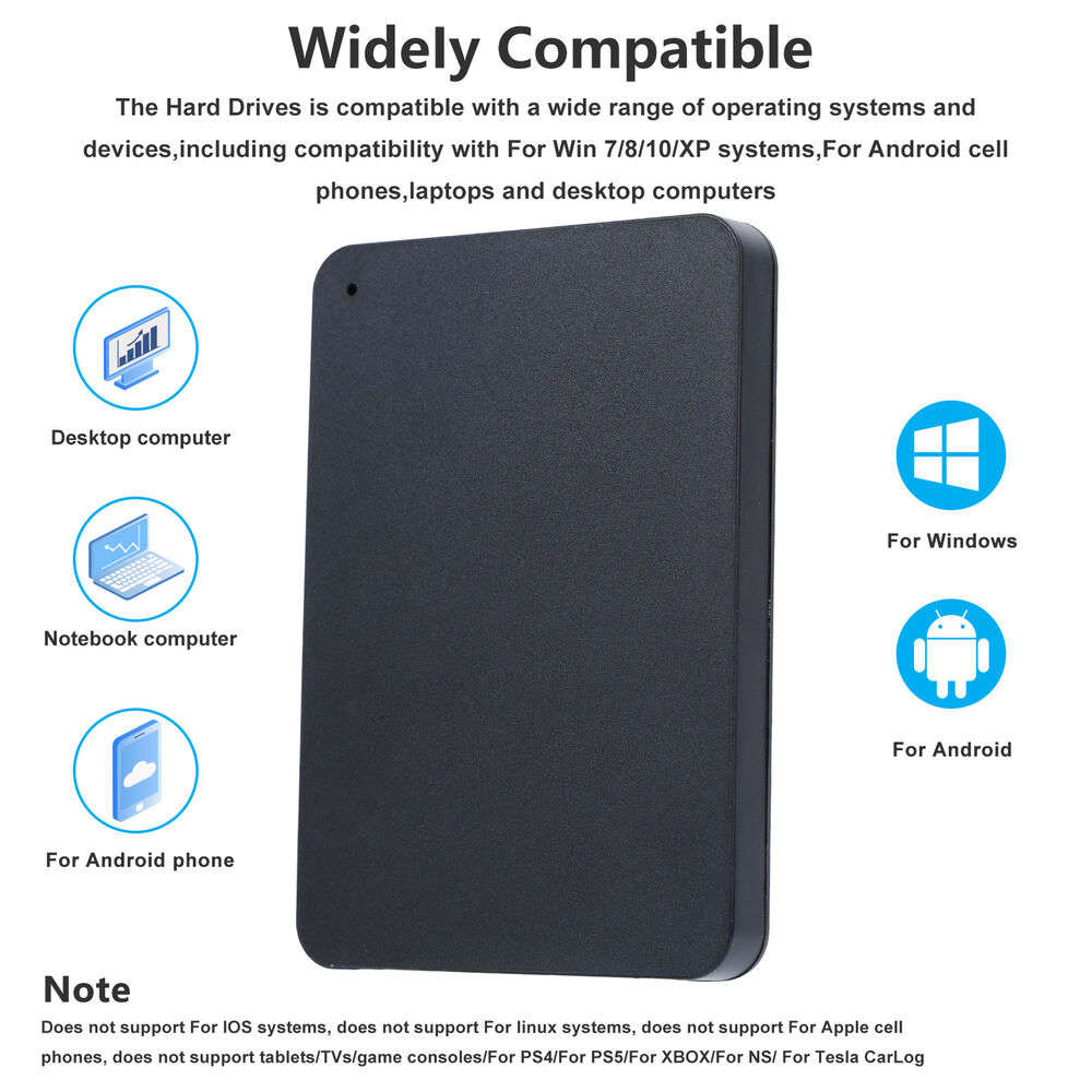 Ultra Slim USB 3.0 External Hard Drive HDD - Large-Capacity Storage Solution