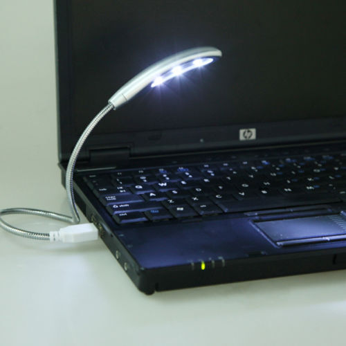 USB 3 LED Mini Light Lamp Snake Metalflexible for PC, Notebook, Laptop, Desktop